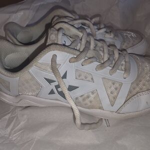 Girls White Sparkle Lace-Up Sneakers - Comfortable Everyday Play